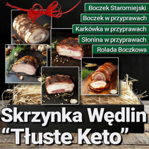 Skrzynka Kosz Prezentowy Swojskich Wędlin. Pomysł na prezent