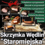 Skrzynka Kosz Prezentowy Wędlin na Prezent