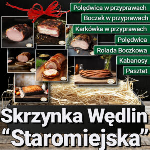 Skrzynka Kosz Prezentowy Wędlin na Prezent