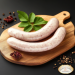 Kiełbasa biała z indyka – delikatna kiełbasa drobiowa z bazylią i majerankiem