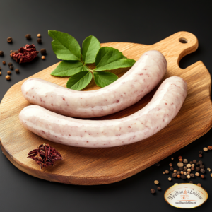 Kiełbasa biała z indyka – delikatna kiełbasa drobiowa z bazylią i majerankiem