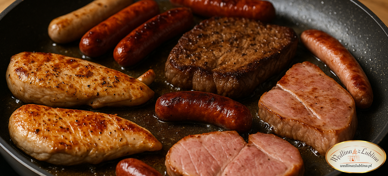 Różne rodzaje mięsa idealne do smażenia na patelni