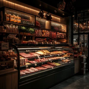 Stoisko z wędlinami