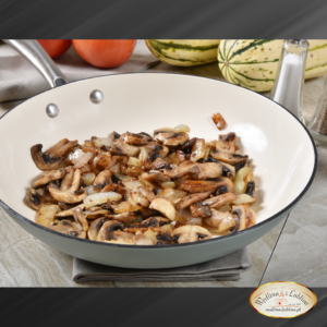 pieczarka smażona na patelni